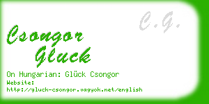 csongor gluck business card